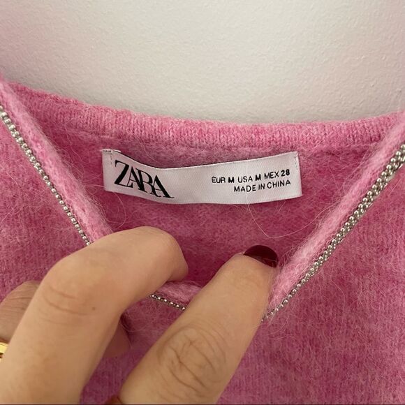 ZARA Wool Alpaca Beaded Strappy Dress - Picture 7 of 12